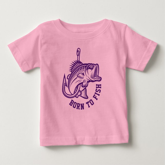 Born To Fish Baby T-Shirt (Front)