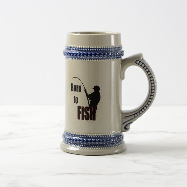 Born to Fish Beer Stein (Right)