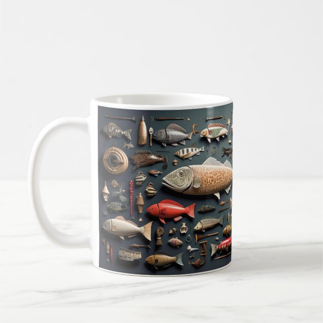 Born to Fish, Forced to Work Mug (Left)