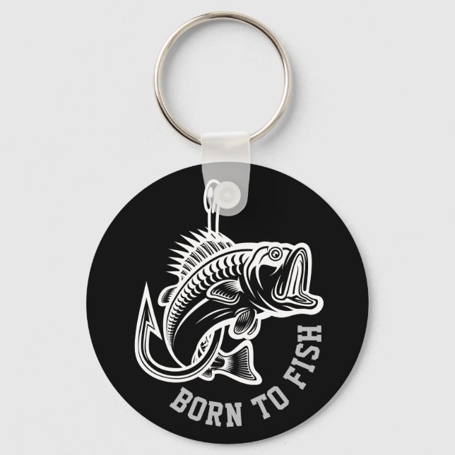 Born To Fish Keychain (Front)