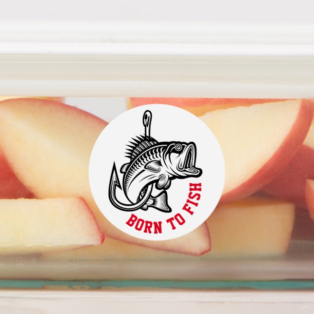 Born To Fish Labels (Affixed)