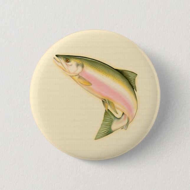 Born to Fish Pinback Button (Front)