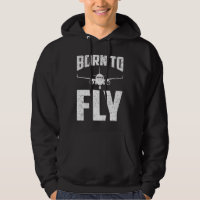 Born to Fly Airplane Aviation Pilot Aeroplane Men 