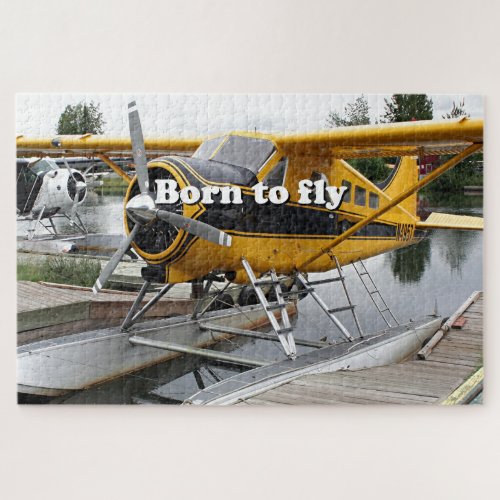 Born to fly Beaver float plane Jigsaw Puzzle