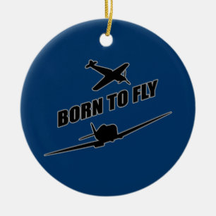 Born To Fly Ceramic Ornament