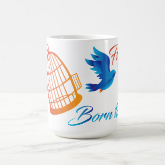 Born to Fly – Inspirational Blue Bird Freedom Coffee Mug