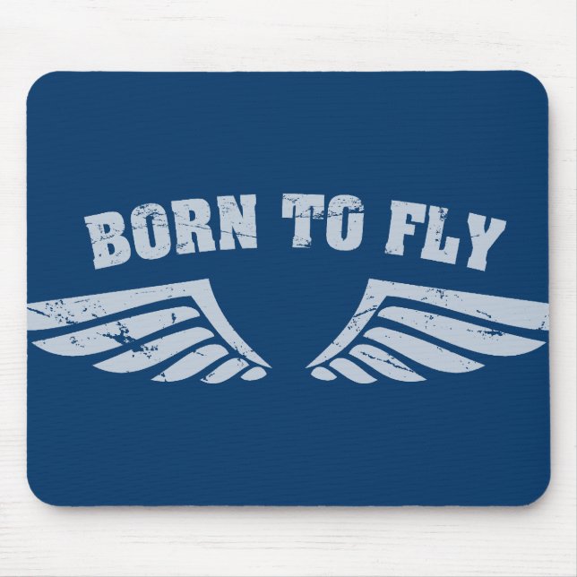 Born To Fly Wings Mouse Pad (Front)