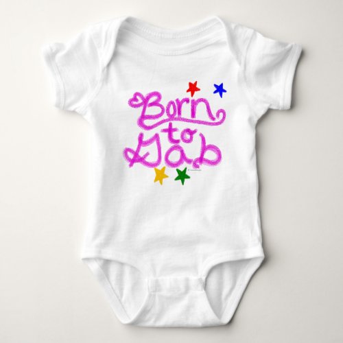 Born to Gab Stars Pink Heart Baby Girl Baby Bodysuit