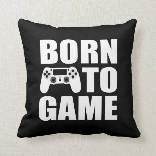 Born to game throw pillow