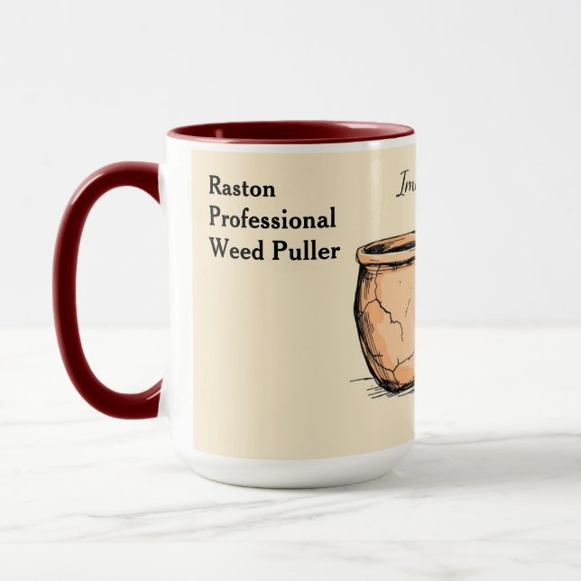 Born to Garden Botanical Illustration Gift Mug (Left)