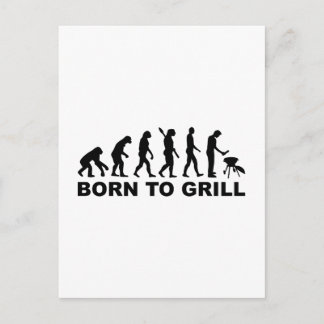 Born to Grill Evolution Postcard