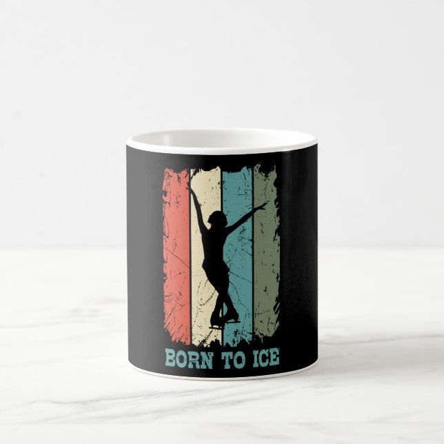 BORN TO ICE Figure Skating Gift Ice Skating Figure Coffee Mug (Center)