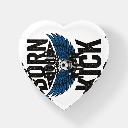Born To Kick Vintage Soccer Wings Shirt Design_1 Paperweight