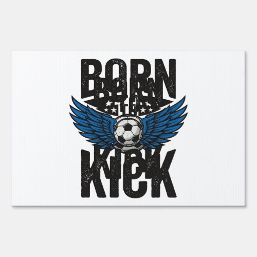 Born To Kick Vintage Soccer Wings Shirt Design_1 Sign