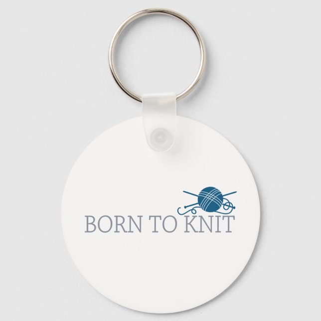 Born To Knit Keychain (Front)