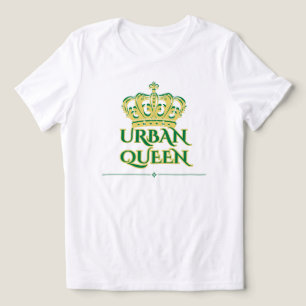 BORN TO LEAD URBAN QUEEN, White Green Women's Tri-Blend Shirt