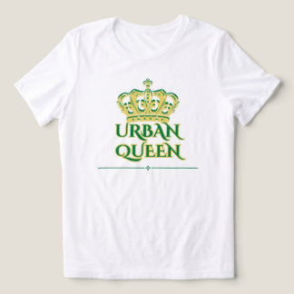 BORN TO LEAD URBAN QUEEN, White Green Women's Tri-Blend Shirt