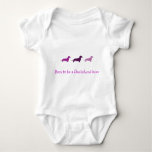 Born To Love Dachshunds-purple Baby Bodysuit at Zazzle