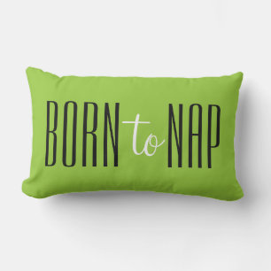 BORN to NAP custom color & name throw pillow