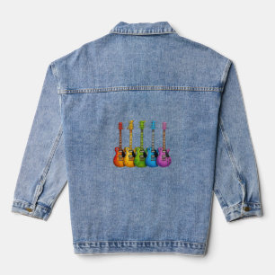Born To Play Basketball Logo Denim Jacket