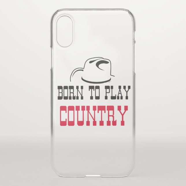 Born to play country uncommon iPhone case (Back)
