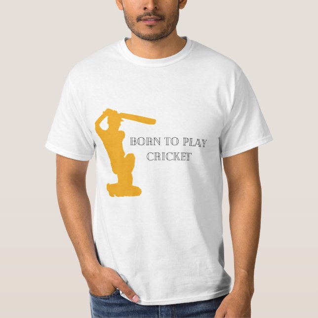 Born to play cricket for men T-Shirt (Front)