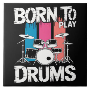 Born To Play Drums Ceramic Tile