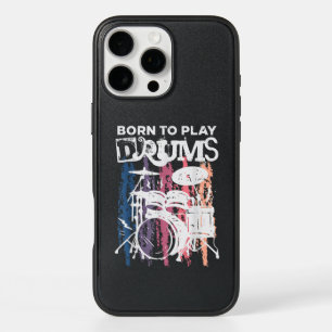 Born To Play Drums Drumming Rock Music Band Drumme iPhone 16 Pro Max Case