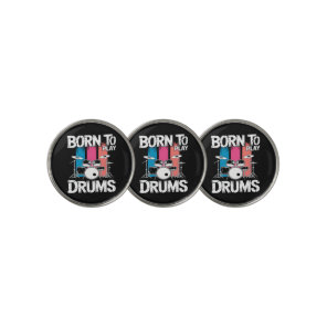 Born To Play Drums Golf Ball Marker