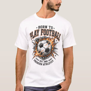 Born to Play Football Vintage Sports Graphic T-Shirt