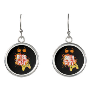 born to play games earrings