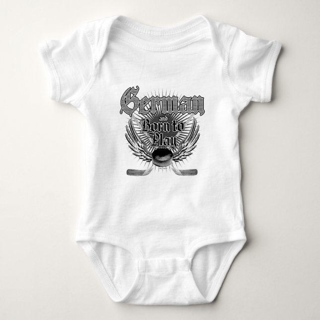 Born To Play (German) Baby Bodysuit (Front)