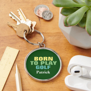 Born to Play Golf Golfer's Keychain