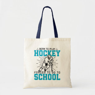 Born To Play Hockey Colorful Birthday Present Cool Tote Bag