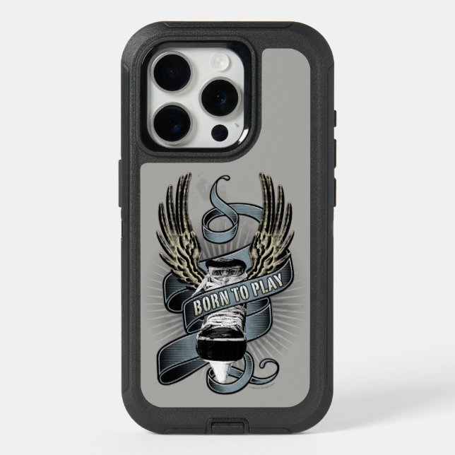 Born To Play Hockey II iPhone 15 Pro Case (Back)