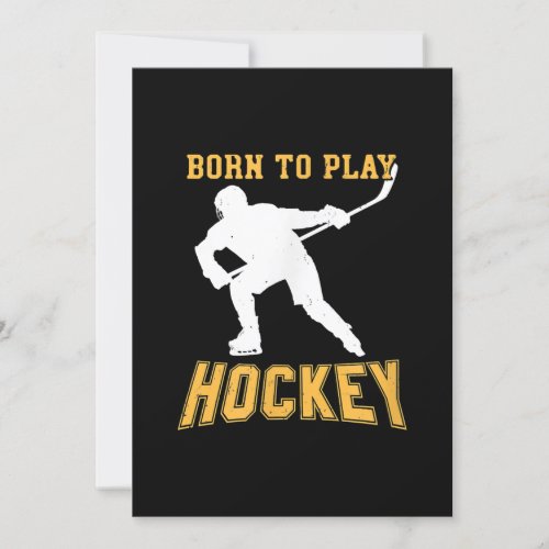 Born To Play Hockey Player Gift Field Hockey Invitation