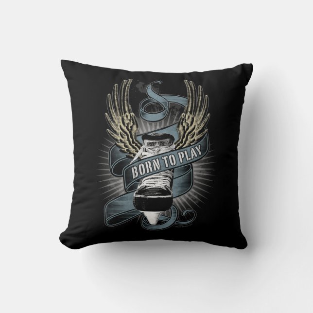 Born To Play II Throw Pillow (Front)