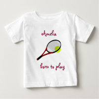 Born to play, Tennis Ball and Racquet, Personalize