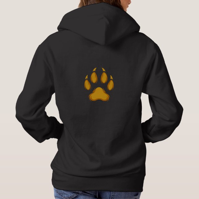 Born to Prowl – Golden Raccoon Paw Hoodie (Back)