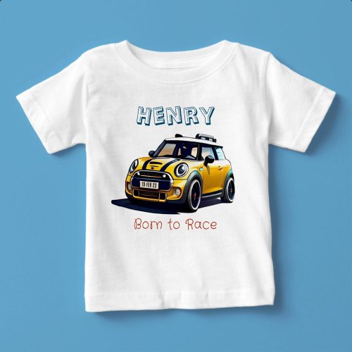 Born to Race Custom Name Baby T_Shirt