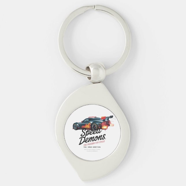 Born to Race, Forced to Work Keychain (Front)
