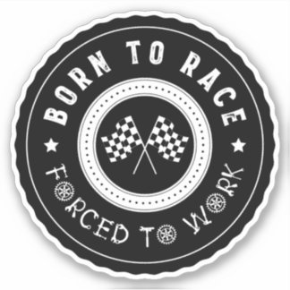 Born to Race Wheel Badge Sticker
