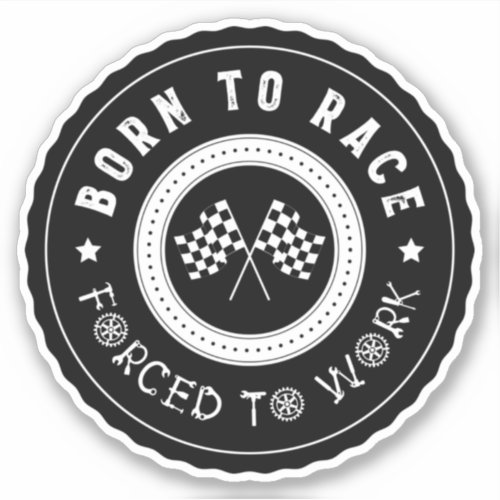 Born to Race Wheel Badge Sticker