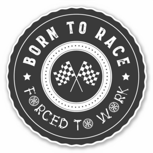 Born To Race Wheel Badge Sticker