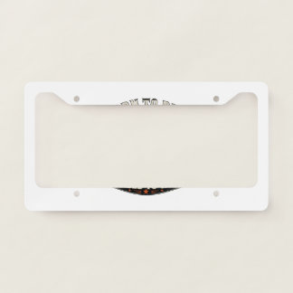 Born To Ride Forced To Work Skeleton Biker License Plate Frame