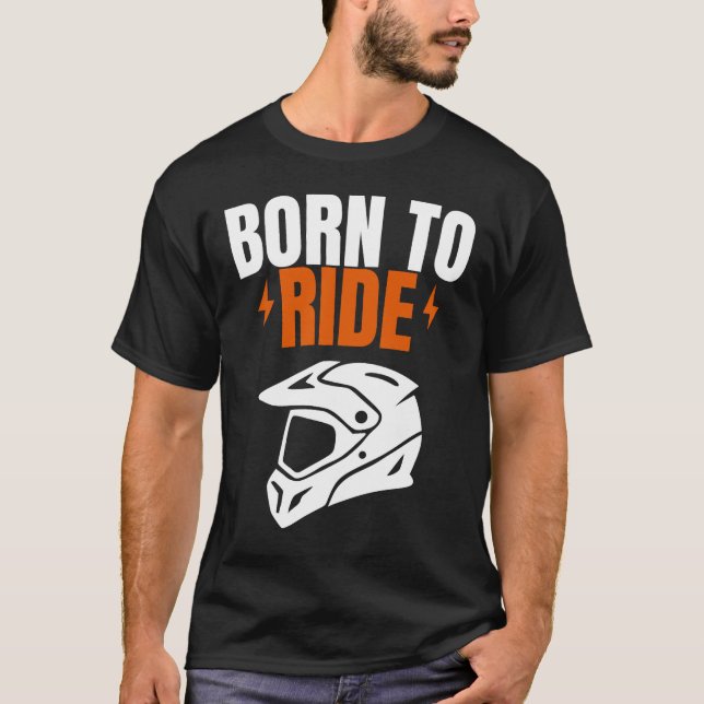 Born to Ride Motorcycle T-Shirt – Custom Name Grap (Front)