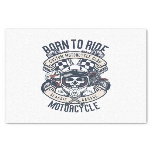 Born To Ride Motorcycle Tissue Paper