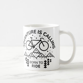Born To Ride Mountain Bike Design Coffee Mug
