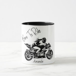 Born To Ride Personalized Name Mug