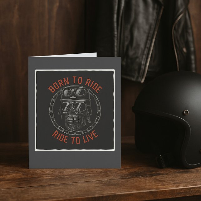 Born To Ride Ride To Live Note Card (Creator Uploaded)